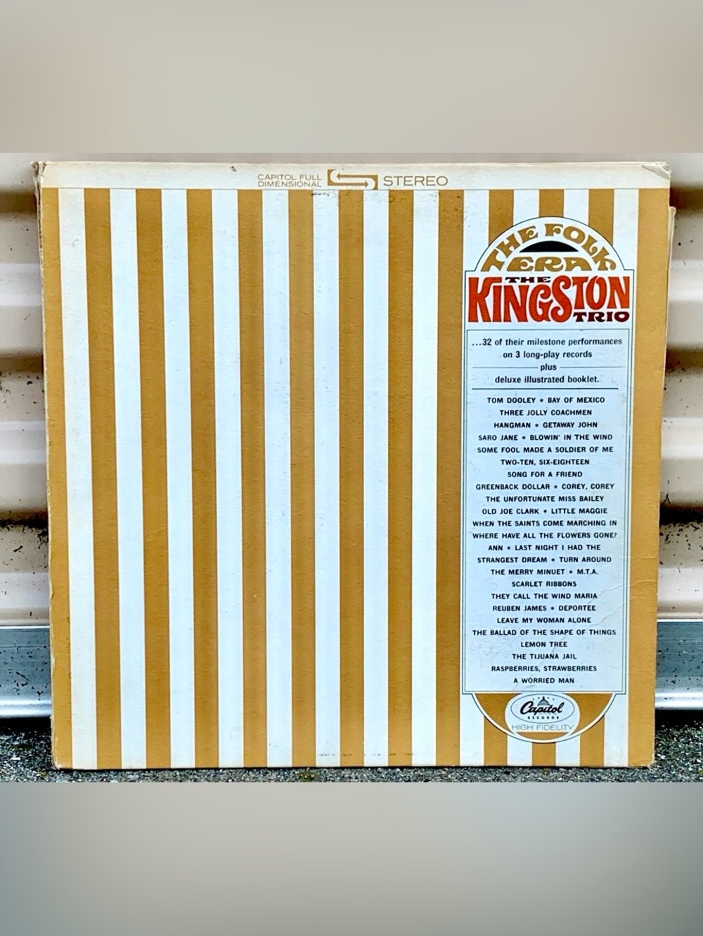 The Folk Era Vtg Vinyl 3 Record Set Kingston Trio Compilation Album